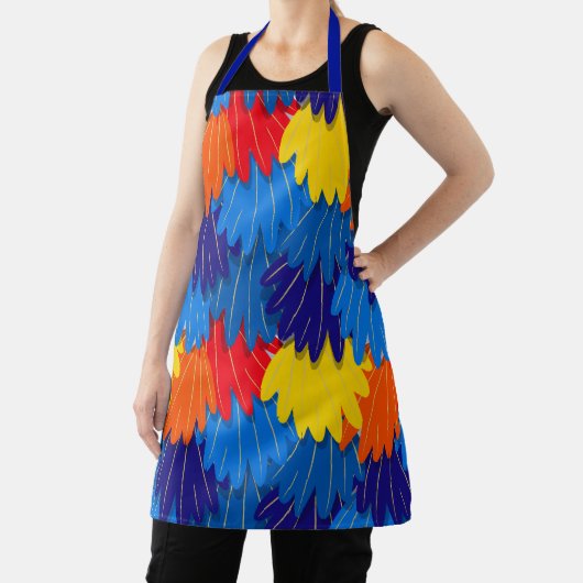 Scarlet Macaw Feathers Pattern Schort (Insitu)