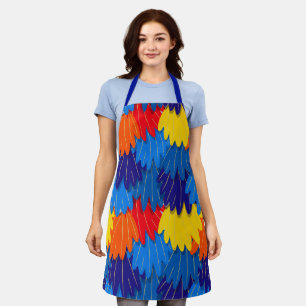 Scarlet Macaw Feathers Pattern Schort