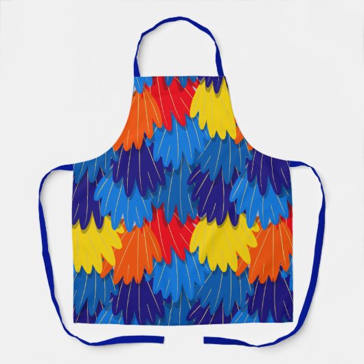 Scarlet Macaw Feathers Pattern Schort (Voorkant)