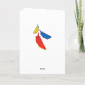 Scarlet Macaw Feestdagen Kaart (Achterkant)