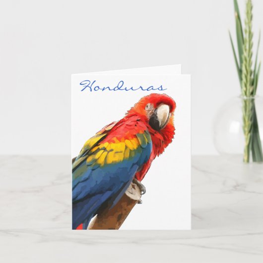 Scarlet Macaw Honduras Note Kaart (Voorkant)