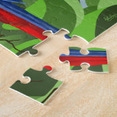 Scarlet Macaw Jigzaag Puzzles Legpuzzel (Zijkant)