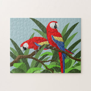 Scarlet Macaw Jigzaag Puzzles Legpuzzel