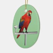 Scarlet Macaw Keramisch Ornament (Links)