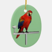 Scarlet Macaw Keramisch Ornament (Voorkant)