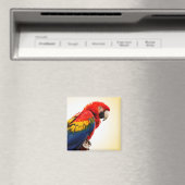 Scarlet Macaw Magneet (Insitu (Vaatwasser))