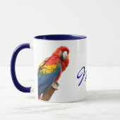 Scarlet Macaw Mexico Ceramic Mok (Links)