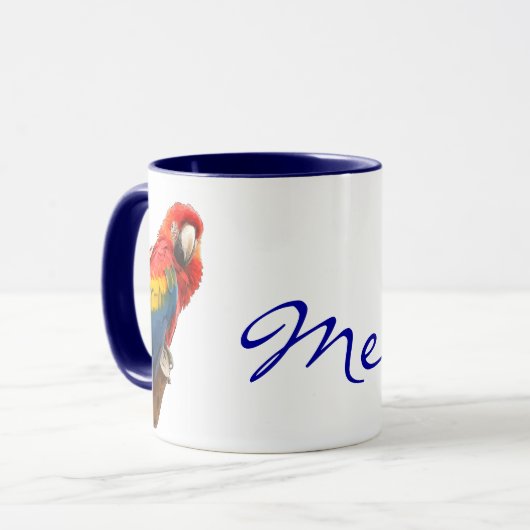 Scarlet Macaw Mexico Ceramic Mok (Voorkant links)