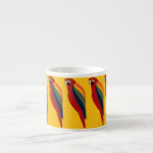 Scarlet Macaw on Yellow Espresso Mug Espresso Kop (Voorkant)