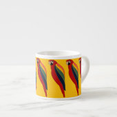 Scarlet Macaw on Yellow Espresso Mug Espresso Kop (Voorkant rechts)