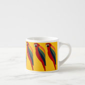 Scarlet Macaw on Yellow Espresso Mug Espresso Kop (Rechts)