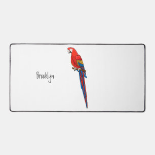 Scarlet macaw parrot cartoon illustratie bureaumat