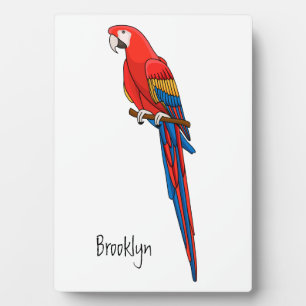 Scarlet macaw parrot cartoon illustratie fotoplaat