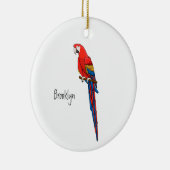 Scarlet macaw parrot cartoon illustratie keramisch ornament (Rechts)