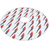 Scarlet macaw parrot cartoon illustratie kerstboom rok (Gekanteld)