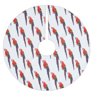 Scarlet macaw parrot cartoon illustratie kerstboom rok