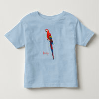 Scarlet macaw parrot cartoon illustratie