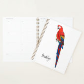 Scarlet macaw parrot cartoon illustratie planner (Display)
