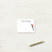 Scarlet macaw parrot cartoon illustratie post-it® notes (Op bureau)