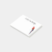 Scarlet macaw parrot cartoon illustratie post-it® notes (Schuin)