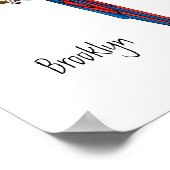 Scarlet macaw parrot cartoon illustratie poster (Hoek)