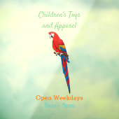 Scarlet macaw parrot cartoon illustratie raamsticker (Vel 3)