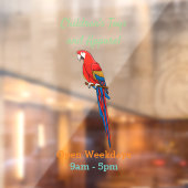 Scarlet macaw parrot cartoon illustratie raamsticker (Vel 2)