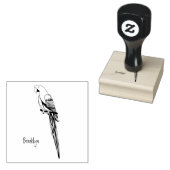 Scarlet macaw parrot cartoon illustratie rubberstempel (Gestempeld)