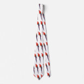 Scarlet macaw parrot cartoon illustratie stropdas (Voorkant)