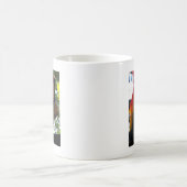 Scarlet Macaw Parrot Eating Toast Magische Mok (Center)