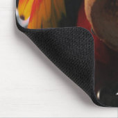 Scarlet Macaw Parrot Eating Toast Muismat (Hoek)