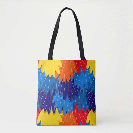 Scarlet Macaw Parrot Feathers Tote Bag (Voorkant)