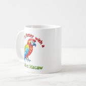 Scarlet Macaw Parrot Koffie Lover Gift Koffiemok (Voorkant links)