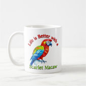 Scarlet Macaw Parrot Koffie Lover Gift Koffiemok (Links)