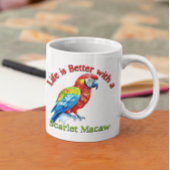 Scarlet Macaw Parrot Koffie Lover Gift Koffiemok