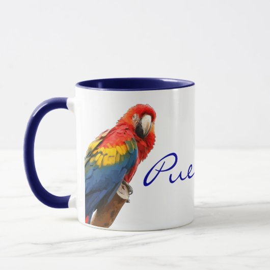 Scarlet Macaw Puerto Rico Keramische Mok (Links)