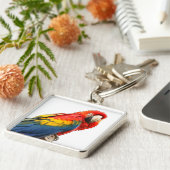 Scarlet Macaw Sleutelhanger (Zijkant)