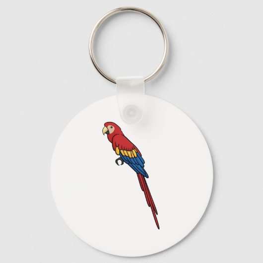 Scarlet Macaw Sleutelhanger (Voorkant)