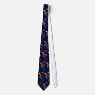 Scarlet Macaw Tropische necktie Stropdas