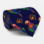 Scarlet Macaw Tropische necktie Stropdas (Opgerold)