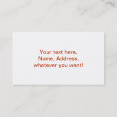 Scarlet Macaw Visitekaartje (Achterkant)