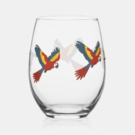Scarlet Macaw Wijnglas Zonder Voet