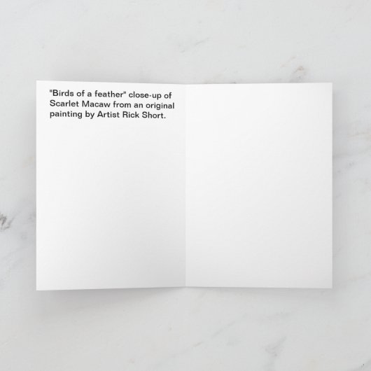 Scarlet Macaw Wildlife Bird Wenskaart Art Kaart (Binnen)