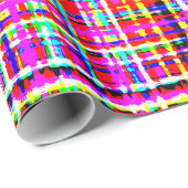 Scarlet Modern Chic Tartan Pset Cadeaupapier (Rol Hoek)