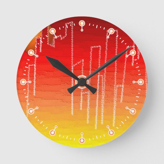 Scarlet Night Medium Clock Ronde Klok (Voorkant)