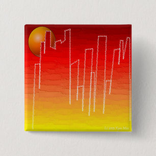 Scarlet Night Pin Vierkante Button 5,1 Cm