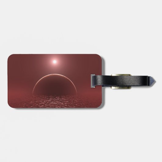 Scarlet Ocean Moon Bagagelabel (Achterkant horizontaal)