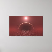 Scarlet Ocean Moon Canvas Afdruk (Voorkant)