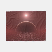 Scarlet Ocean Moon Fleece Deken (Voorkant (Horizontaal))