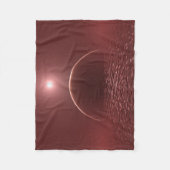 Scarlet Ocean Moon Fleece Deken (Voorkant)